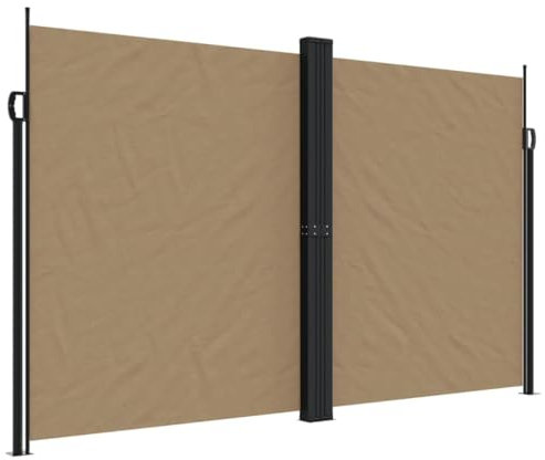 vidaXL Tenda da Sole Laterale Retrattile Tortora 200x1000 cm