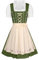 JASAMBAC Trachtenkleid Damen Dirndl 3-Teiliges Oktoberfest Dirndl Dirndlkleider Karneval Oktoberfest Party Kostüm