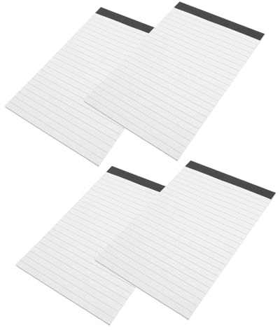 STOBOK 4 Stück-Pack Tragbare Notizblöcke A5, 25 Blatt Weißes Papier Abreißbar Leicht für Tägliche Notizen und Kreatives Schreiben