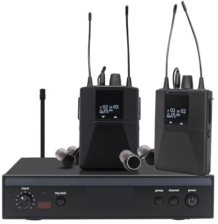 Personal Wireless In Ear Monitor For Bands In-Ear Monitoring System Stage Professional Digital Sound Stage(With 2 Receiver)
