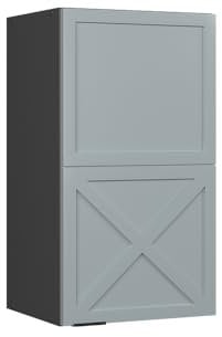 Vicco Küchenschränke Fame-Line, hängender Küchenschrank, Hellblau-grau, 40 cm