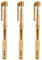3 Pack Gold Gel Pens for Colouring 1.0mm Tip Gold Fine Liner Art Pen Ballpoint Gelly Ink Pen Rollerball Highlighter Fineliner for Artists Drawing Sketching Writing Illustration Coloring Paper