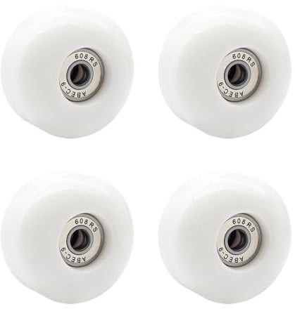 MiOYOOW Skateboard Wheels, 4PCS 95A Hardness Wheels with Bearings Wear Resistant 52MM Skateboard Wheels for Easy Gliding