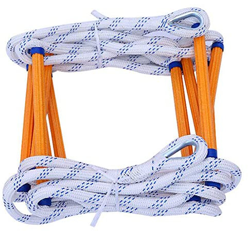 GAGULHAH 5M Fluchtstrickleiter, Not-Feuerleiter, Rettungsleiter aus Kunstharz, 2/3/4-stöckige Höhenstrickleiter