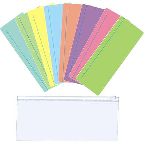 8PCS Dyslexia Overlays, Coloured Reading Overlays and Protective Case - Enhance Reading Comfort and Speed with Tinted Guided Strips - Ideal for Reading Beginner, Dyslexia, ADHD, Reduce Visual Stress