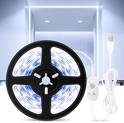 EBTOOLS Luz de tira LED regulable USB con sensor de movimiento PIR, 4m 240leds para TV, cocina y decoración del hogar - Brillo y Opciones de color Personalizables (#3)