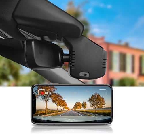 Fitcamx Dashcam 4K Kompatibel mit Volkswagen Tiguan MK3 2024-2026 (6766 Schwarz), OEM Dash Camera für Autos, 2160P UHD Video WiFi, Parkmonitor, G-Sensor, Loop-Aufnahme, WDR Auto Kamera, 64GB Karte