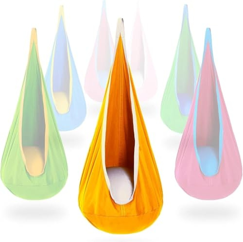 Hängehöhle,Tragbarer Hängesessel Schaukel Kissen,Sensorischer Schaukelstuhl(C)