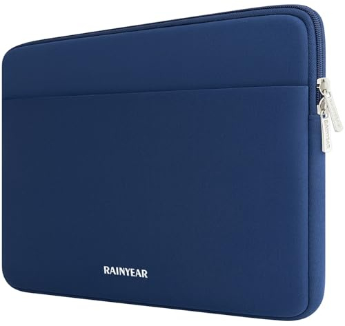 RAINYEAR Laptop Sleeve Case for 14 Notebook Lenovo Thinkpad IdeaPad, MacBook Air 15.3 2025 2024 2023 M4 M3 M2, 14 HP Dell Acer Chromebook Mac Pro 15, Navy Blue