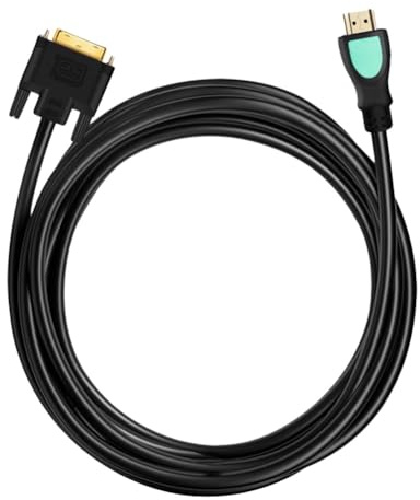 MAGICLULU Câble 59 Pouces Vers Dvi, Ligne Ultra-fine, Adaptateur Vidéo Haute Définition pour Ordinateur, Noir