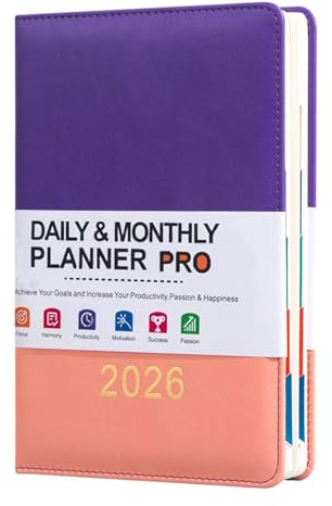2026 Monatsplaner Agenda Tages-Wochen-Notizbuch Planungskalender