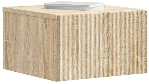 vidaXL Wandmontierter Nachttisch Sonoma-Eiche 33 x 34,5 x 20 cm
