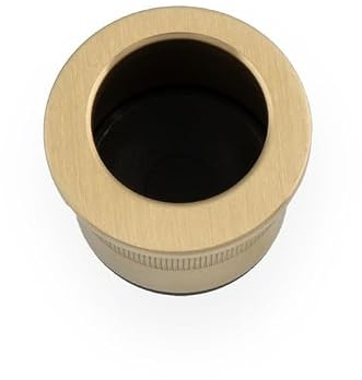 Ironmongery Solutions® Round Sliding Door Finger Edge Pull, Concealed Design, for Sliding, Pocket Doors and Wardrobe Systems (Satin Brass PVD)