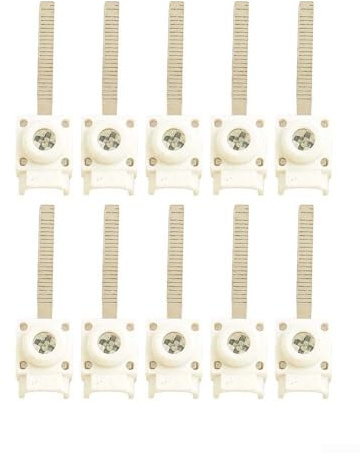 10 Stück Klemmen für Sammelschiene 25 mm² bis 63A, Sicherungsautomat Verteilerkasten Anschluss, Robuste Elektrische Drahtverbinder für Schalttafeln und Industrieanwendungen Weiß