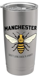 Manchester Worker Bee Don't Look Back in Anger Stainless Steel Insulated Tumbler