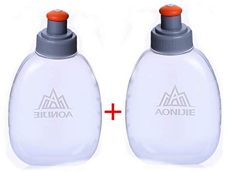 AONIJIE 2 Stück 250ml/350ml/450ml/500ml/600ml Faltbarer BPA frei TPU Trinkflaschen Sportflasche (2pcs-170ML-PP5)