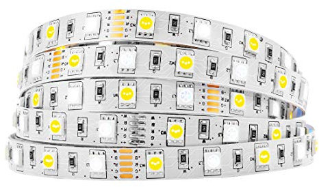 BTF-LIGHTING 5050 RGBW RGB+Warmweiß (2700K-3000K) 150RGB+150Weiße LED 5m 16,4ft 60LEDs/m Mehrfarbige LED-Bandleuchten IP30 Nicht wasserdichte weiße PCB DC12V Für Schlafzimmer-Küche Heimdekoration