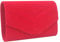 Best World 4 Yu Wocharm Womens V Shape Suede Clutch Evening Prom Purse Bridal Shoulder Handbags(Red)
