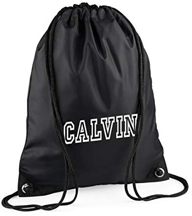 Pump/Swim bag drawstring backpack personalised with name, great choice of colous (Black)