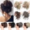 Hair Extensions XXL Haarteil Haargummi Hochsteckfrisuren Brautfrisuren VOLUMINÖS gewellter unordentlicher Dutt Scrunchie Sandige Blondine bis Bleichmittel Blond