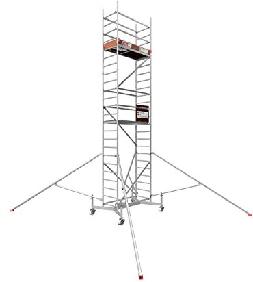 ALTEC Rollfix® 1.0 700 | 7m AH | Rollen (Ø150mm) | teleskopierbare Traverse | Dreieckausleger | Made in Germany | TÜV | belastbar 200kg/m² | Alu | Norm - DIN EN 1004-1 | Baugerüst | Fahrgerüst