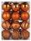 Battnot Weihnachtskugeln 100 teilig 24 teilig 30/60mm Christbaumkugeln Set Weihnachtsbaumschmuck Christbaumschmuck Weihnachtsbaum Kugel Dekoration hängende Hausparty Christmas Xmas (Orange, 24)
