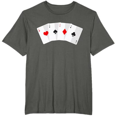 Kartenspiel Kostüm Herz-As Pik-As Karo-As Kreuz-As Karte T-Shirt