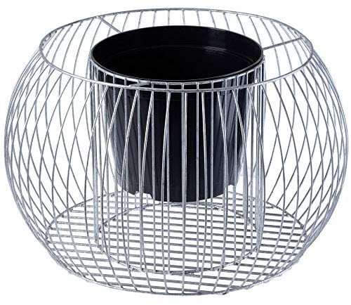 KADAX Cesto di pianta di gabion, fioriere rettangolari, gabion in acciaio zincato, cesto di pietra, vaso di fiori, fioriera per l'esterno, fiori, giardino,(72 x 26 x 25 cm)