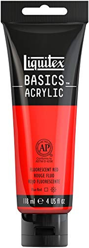 Liquitex Basics Acrylfarbe, 118 ml, fluoreszierendes Rot