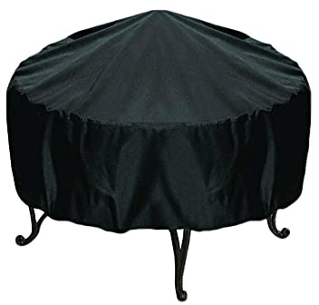 Grill Abdeckhaube,BBQ Grillabdeckung,Abdeckung Haube Wasserdicht Schutzhülle Kugelgrill Abdeckhaube 210D Oxford Stoff Rund BBQ Grillabdeckung,Schwarz,204x60cm
