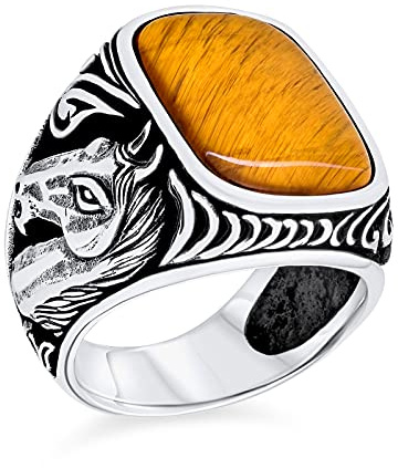 Sie Herren Executive Edelstein Großen Braunen Tiger Eye Black Onyx Reiter Hengst Pferd Ring Western-Schmuck Für Männer Massiv Oxidiert .925 Sterling Silber Handgefertigt In Der Türkei Anpassbar