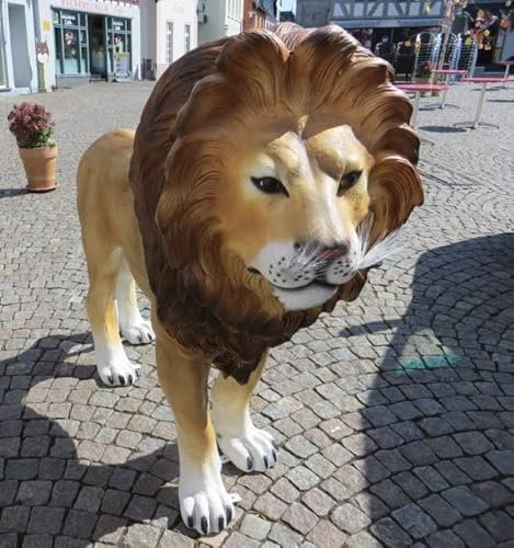 XXL Premium Löwe lebensgross Gartendeko ca.200cm Gartendekoration Deko Figur