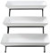 Vencier 3 Tier Serving Platter Set Three Tier Food Dessert & Cake Display Party Food Tray Set (White/Black)