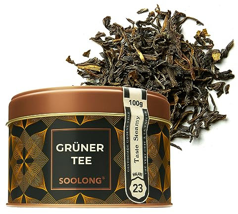 Soolong Nr. 23 Premium Grüner Tee aus Malawi - Weich und leicht trocken - Gedämpfter loser Tee - Nachhaltig produziert - Dose 100g - Sense Malawi