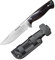 Harnds Defender D2, cuchillo de caza de hoja fija de acero de espiga completa para acampar al aire libre, cuchillo de hoja fija de supervivencia Bushcraft (Ebony Griff+Leder scheide)