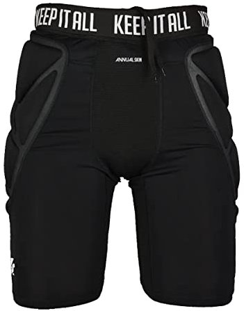 KEEPERsport - Torwart Unterziehhose gepolstert - Kurze Protektionshose für Torhüter Underwear - Größe M-XXL - schwarz