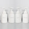 Ezebesta Set of 4 300ml Minimalist Soap Lotion Pump Dispensers with 22 Labels Bathroom White Dispenser Bottles