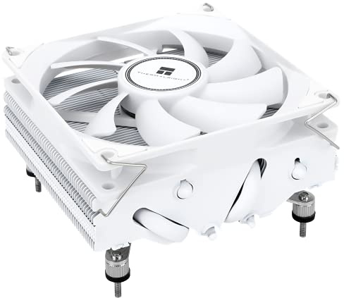 Thermalright AXP90-X53 White Low Profile CPU Air Cooler, 53mm Height, TL-9015W Slim PWM CPU Fan, AGHP 3.0 Technology, ITX Heatsink Cooler, for AMD:AM4 AM5/Intel 1150/1151/1155/1156/1200/1700