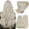 Hetto Tressen Extensions Echthaar 100g 50 cm Weft Extensions Echthaar Blond Sew in Remy Gerade Invisible Doppelt-Tressen Weave Haarverlängerung #60