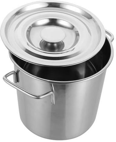 BESTonZON Cubo De Sopa De Acero Inoxidable Olla Para Guisar Carne Cubo Para Sopa Para Preparar Mariscos Cocina