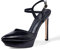GENSHUO Platform High Heels for Women Ankle Strap Stiletto Sandals Sexy Pointy Toe Court Shoes, Black, 6 UK