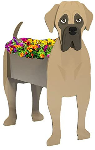 TTiiLoe Cache-Pot pour Chien, Cache-Pot Bullmastiff, Cache-Pot en PVC pour Jardin d'herbes aromatiques, 34x24cm/13.38x9.44in