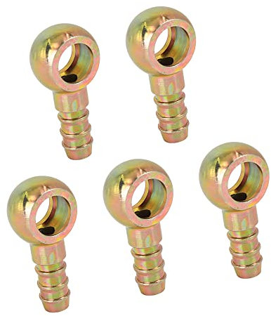 A ABSOPRO 9.5mm ID Hose Barb 12mm Banjo Fitting Fuel Line Adapter (Set of 5)