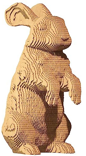 Entdecken Sie die Magie der 3D-Puzzles mit CARTONIC – Hase: Eine bezaubernde Reise zum Zusammenbauen und Unterhaltung – 3D-Puzzle aus Karton – der Karton verwandelt sich in eine Relieffigur