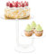 ECOSEAO J Cake Display Stand, 2 Tier Reusable Acrylic Cupcake Tower Display Premium Cupcake Holder Dessert Tree Tower for Wedding Birthday (8 inch)