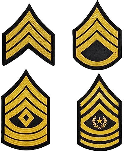 Casiler Chevrons Sergeant Us Army Patch Bestickte Waffen Badge Patch Military Uniform Rang Arms Schulterhaken Tab Abzeichen