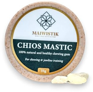 Chios Mastic Gum - 100% Natürlich & Rein| Chios Mastix Kaugummi - Gesund & Zuckerfrei | Jawline Kaugummi als Unterstützung für Ihre Zahngesundheit | Wissenschaftlich erprobter Chiosgum ohne Aspartam