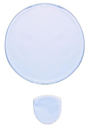 Foldable Round Fan, Summer Nylon Circular Fan, Flying Handheld Hand Disk Decorative Fans, Folding Fans(white)