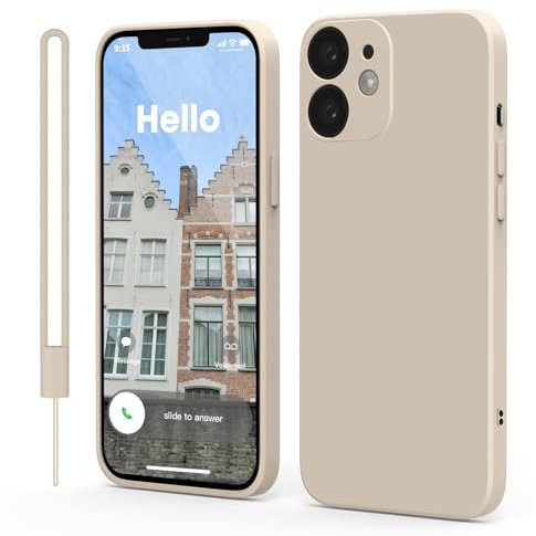 Andwing für iPhone 12 Mini Hülle [Rot] – Premium Silikon-Hülle mit Rundumschutz, Kratzfester Mikrofaser-Innenfutter & Kameralensenschutz-Khaki