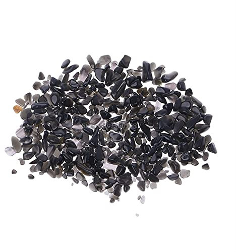 OUDINI Natural Magic 50 g natürlicher schwarzer Turmalin-Kristall, polierter Kies for Aquarienpflanzen, Dekor